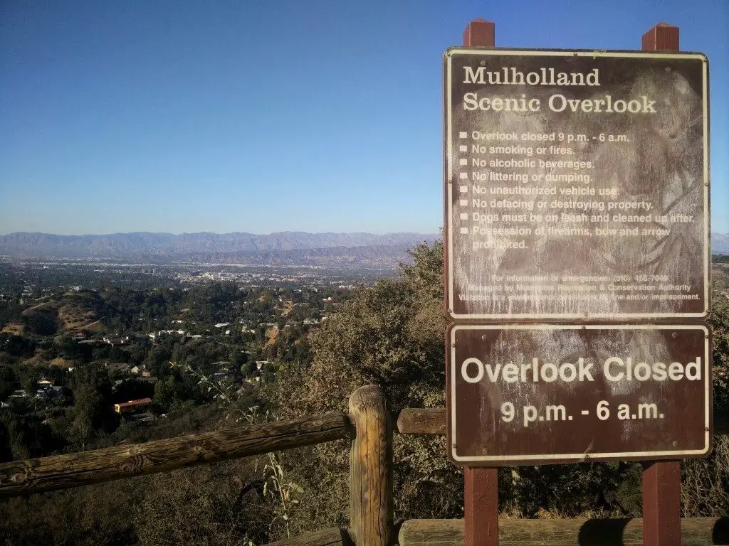 Viewpoint am Mulholland Drive