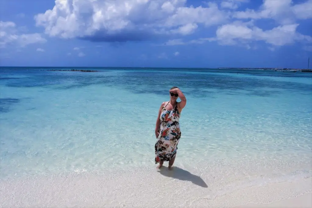 Katrin am Palm Beach auf Aruba