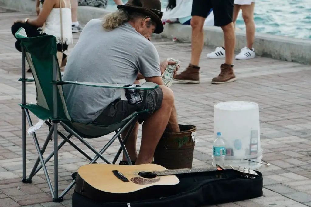 Straßenmusiker am Mallory Square