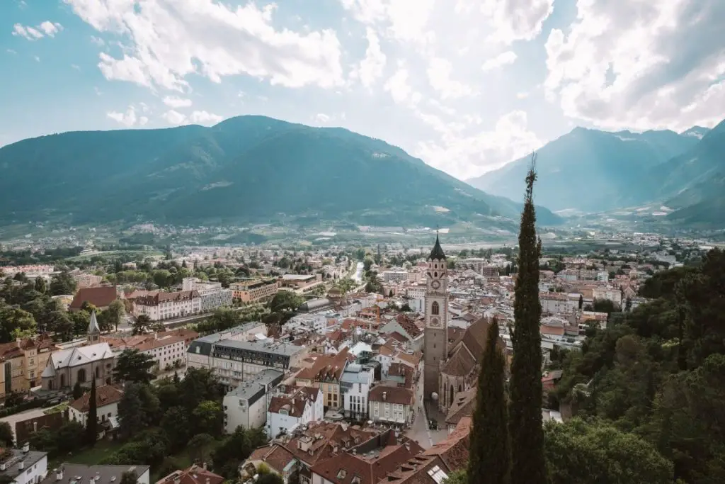 Blick auf die Altstadt von Meran