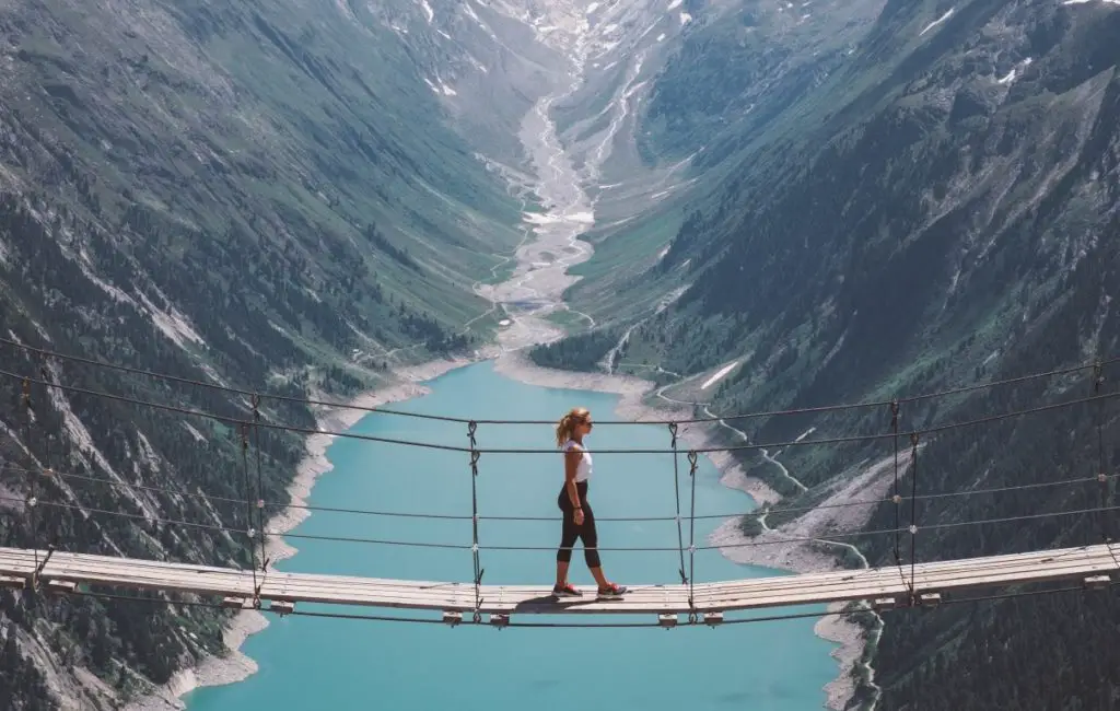 Zillertal Hängebrücke Schlegeisspeicher Olpererhütte