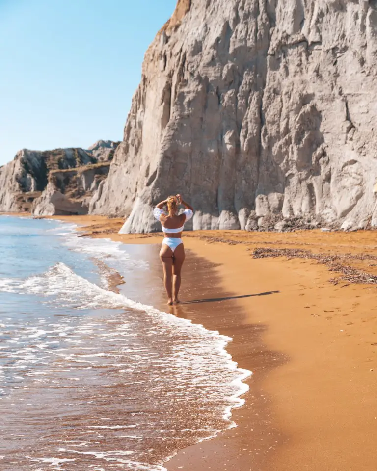 Paliki Xi Beach roter Strand