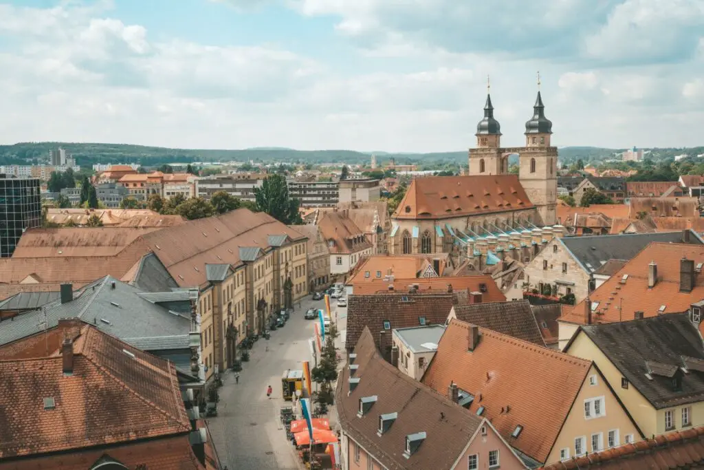 Aussicht vom Turm der Schloßkirche Bayreuth