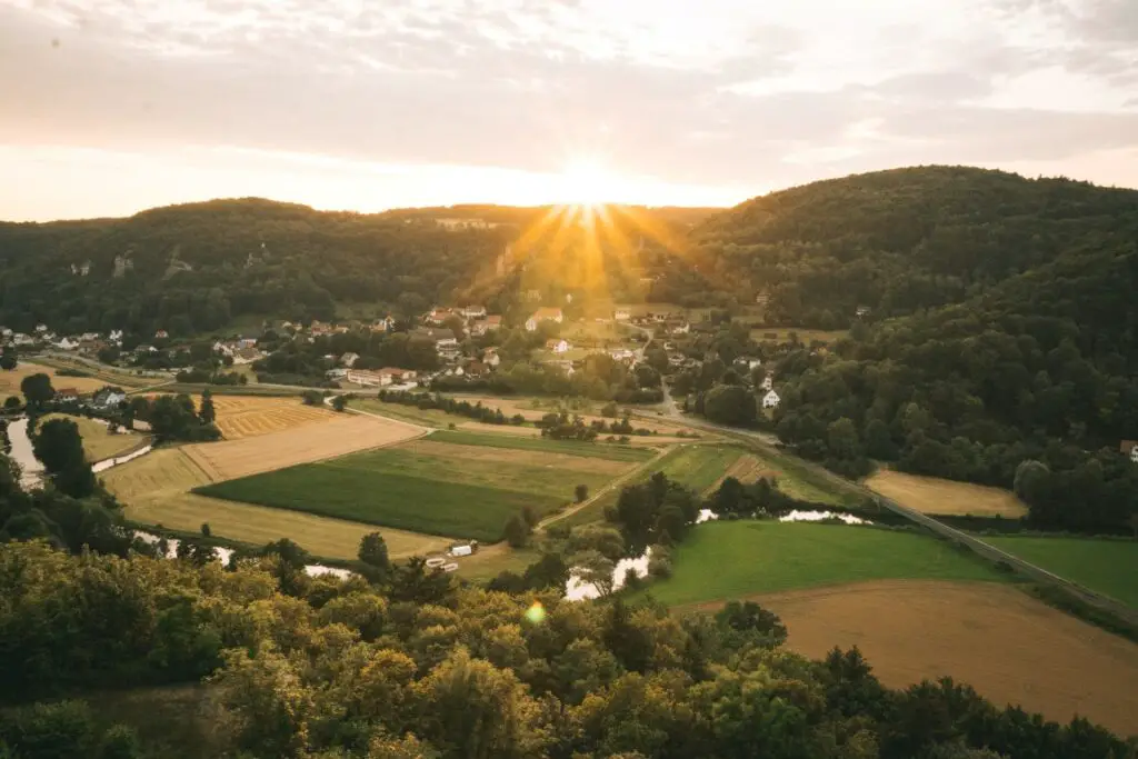 Burgruine Neideck Fränkische Schweiz Sonnenuntergang