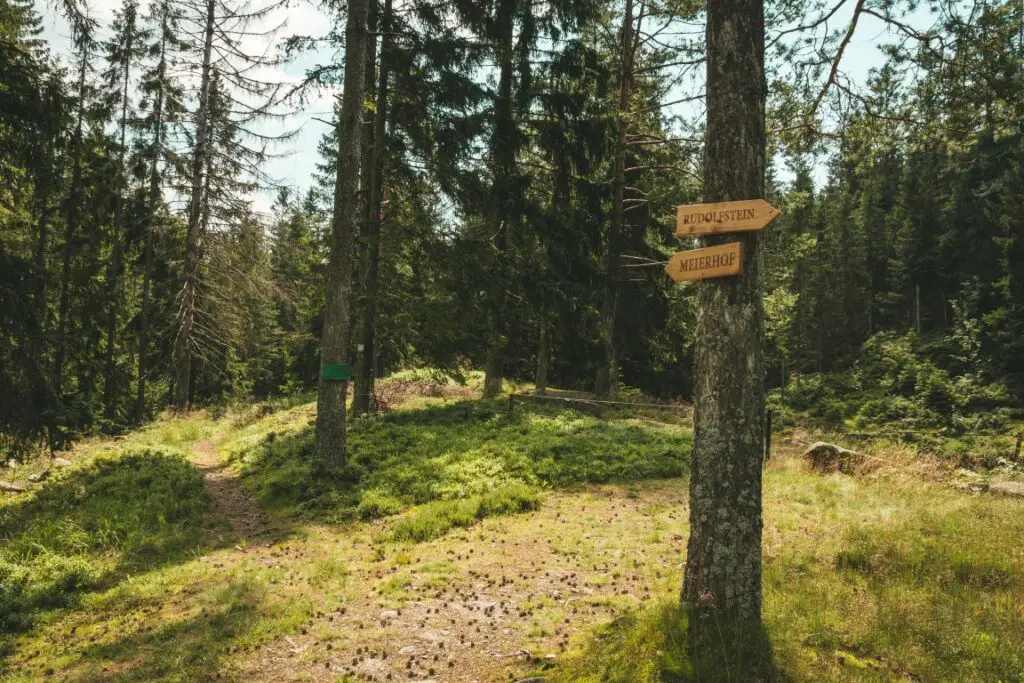 Rudolfstein Wanderung Fichtelgebirge