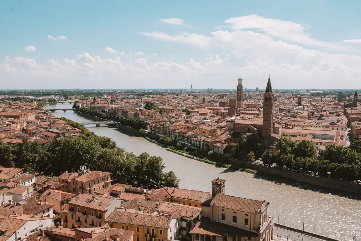 Verona Castel San Pietro Aussicht Altstadt