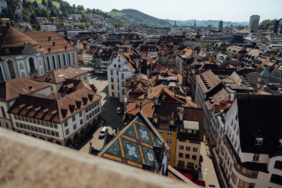 St. Gallen Schweiz | Blick auf Altstadt, Klosterviertel