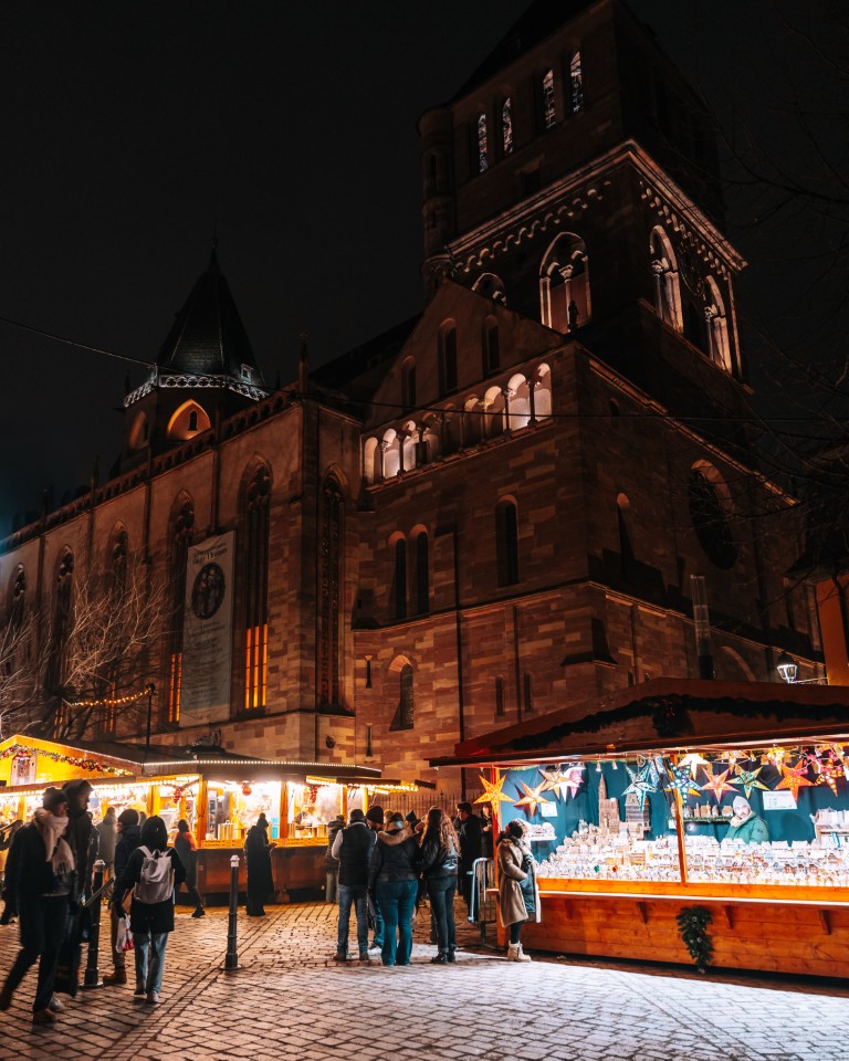 Straßburg Weihnachtsmarkt Thomaskirche