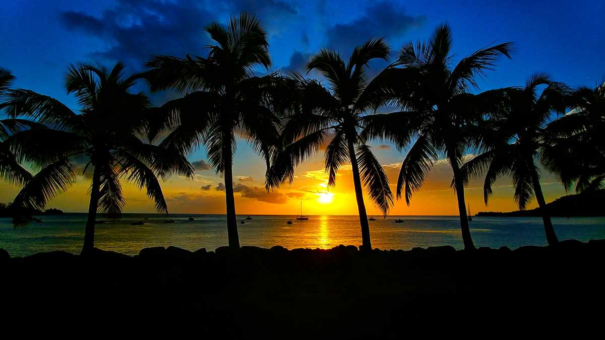 Guadeloupe Karibik Sonnenuntergang
